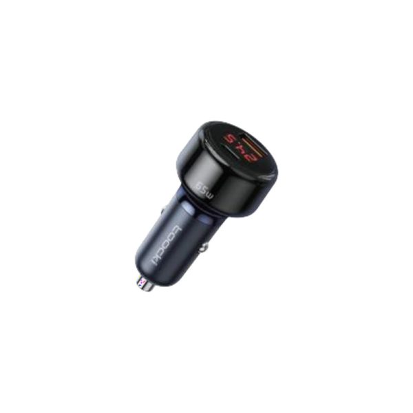 Toocki 65w digital display car charger usb-a+usb-c - Image 2