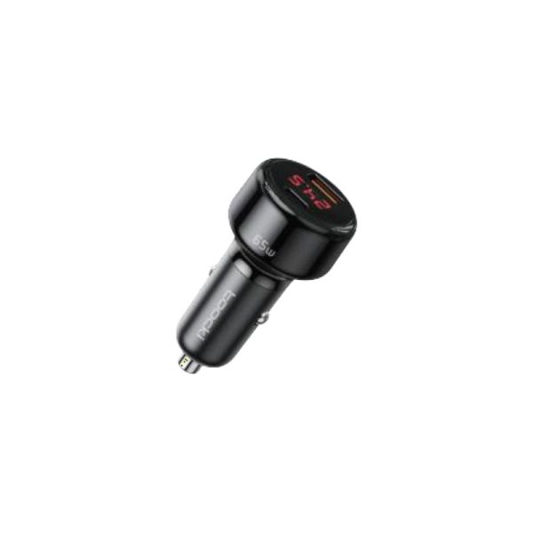 Toocki 65w digital display car charger usb-a+usb-c