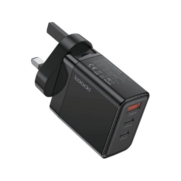 Toocki 65w gan charger 2 usb-c+usb-a