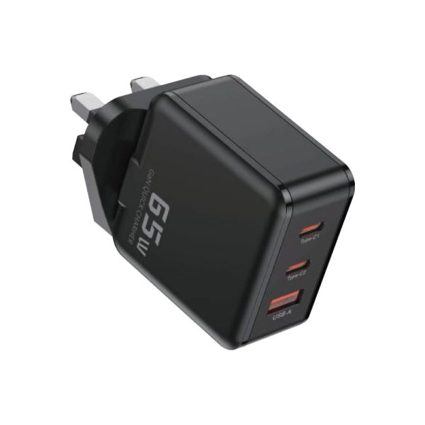 Toocki 65w gan charger 2 usb-c+usb-a - Image 2