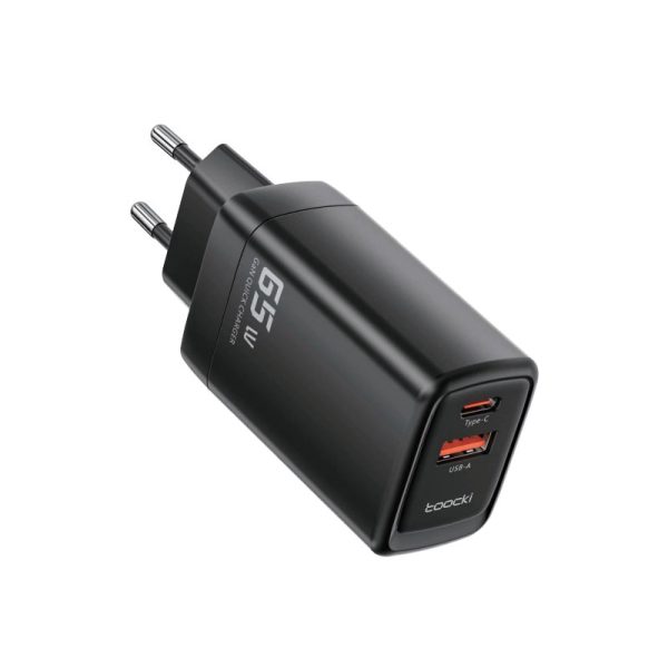 Toocki 65w gan charger usb-a+usb-c
