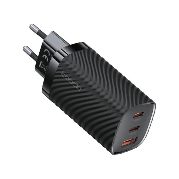 Toocki 65w gan charger 2 usb-c+usb-a