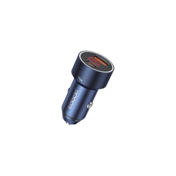 Toocki 75w digital display car charger usb-a+usb-c - Image 2