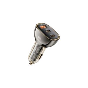 Toocki 80w zinc alloy car charger usb-a+2 usb-c