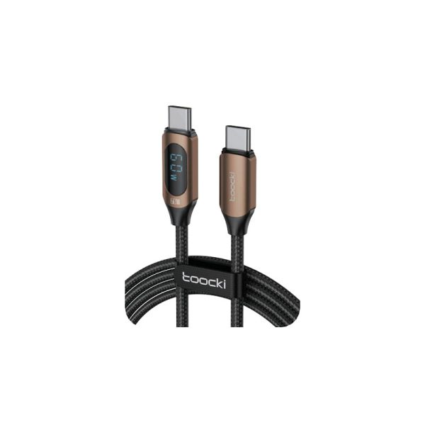 Toocki digital display usb-c to usb-c cable 60w
