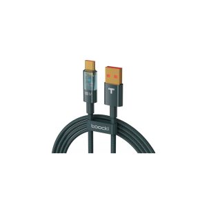 Toocki transparent usb-a to usb-c cable 100w