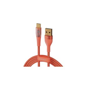 Toocki transparent usb-a to usb-c cable 6a