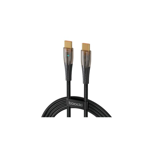 Toocki transparent usb-c to usb-c cable 100w