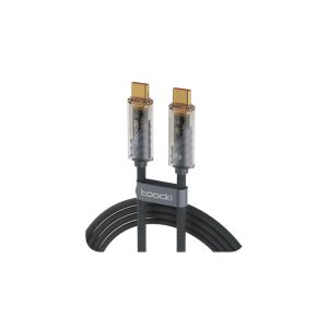 Toocki transparent usb-c to usb-c cable 100w