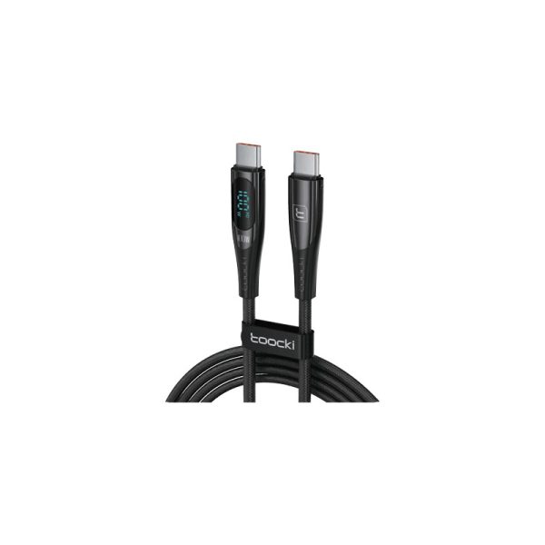 Toocki digital display usb-c to usb-c cable 100w
