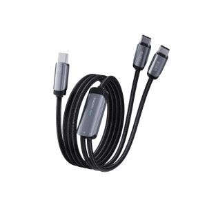 Toocki 2-in-1 cable usb-c to usb-c+usb-c 100w