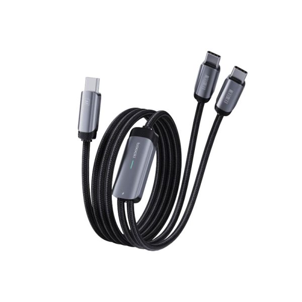 Toocki 2-in-1 cable usb-c to usb-c+usb-c 100w