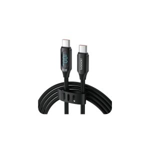 Toocki digital display usb-c to usb-c silicone cable 100w