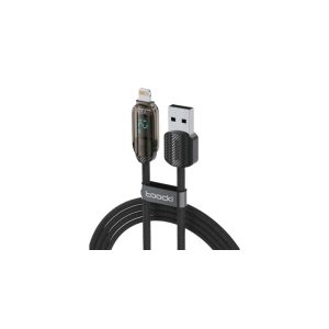 Toocki transparent digital display usb-a to ip cable 2.4a