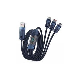 Toocki transparent 3-in-1 usb data cable 66w