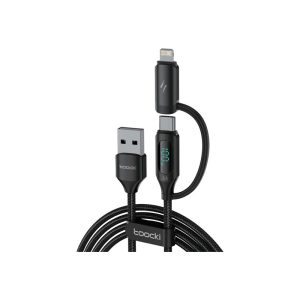 Toocki 2-in-1 usb-a to usb-c/ip 6a cable