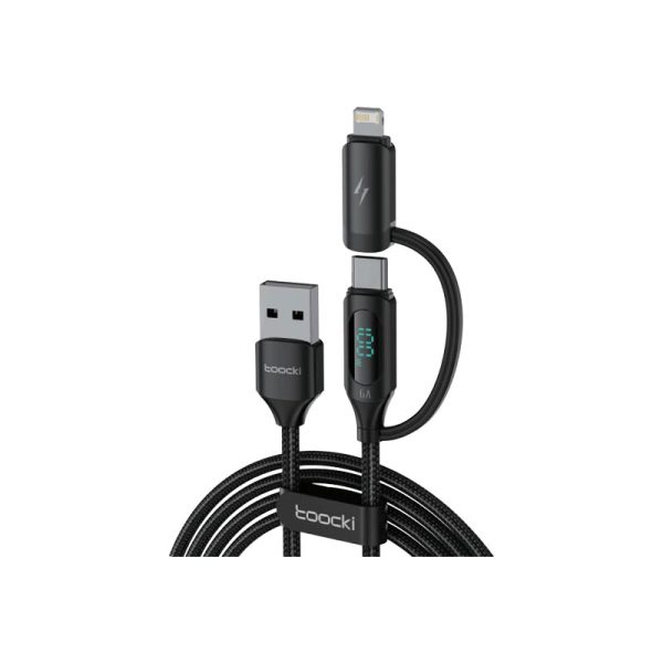 Toocki 2-in-1 usb-a to usb-c/ip 6a cable