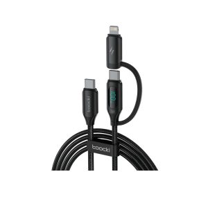 Toocki 2-in-1 usb-c to usb-c/ip 6a cable