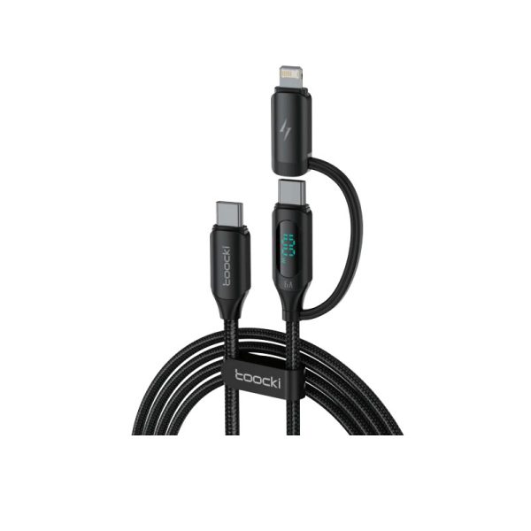 Toocki 2-in-1 usb-c to usb-c/ip 6a cable